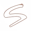 304 Stainless Steel Box Chain Necklaces for Men Women NJEW-G091-01RG-1