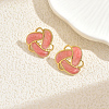 Stainless Steel Enamel Woven Stud Earrings LS-DE9374-1-1