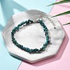 Natural Chrysocolla Chips Bracelets for Women BJEW-H623-01S-09-1