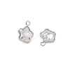 Brass Pave Clear Cubic Zirconia Charms CU-CBAD360-03P-02-2