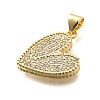 Brass Micro Pave Cubic Zirconia Pendants X-KK-C087-19G-2