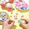 31Pcs 18 Styles Cartoon Animal Food Grade Eco-Friendly Silicone Beads SIL-YW0001-32-5