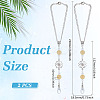 2Pcs Alloy Flower Pendant Decorations HJEW-ME0001-07C-2