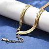 Ion Plating(IP) 304 Stainless Steel Herringbone Chain Necklace for Men Women LS-NJEW-E076-03E-G-2
