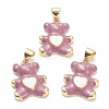 Brass Enamel Pendants KK-A153-06G-C-1