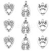 30Pcs 3 Styles Tibetan Style Alloy Pendants TIBEP-CJ0003-12-1