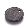 304 Stainless Steel Textured Pendants STAS-I098-01-15mm-B-2