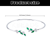 1Pc Elegant Brass Cubic Zirconia Leaf Cuff Bangles for Women BJEW-LP0003-33P-02-2