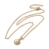 Brass Micro Pave Cubic Zirconia Pendant Necklaces NJEW-H486-16G-1-3