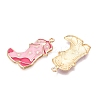 Rack Plating Alloy Enamel Pendants LS-ENAM-N056-384KCG-01-2
