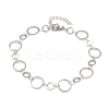 304 Stainless Steel Link Chain Bracelets for Women BJEW-P373-03A-P-5