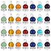 SUPERFINDINGS 4 Sets Chakra Mixed Gemstone Connector Charms PALLOY-FH0001-86-1