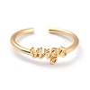 Constellation/Zodiac Sign Brass Cuff Rings RJEW-J074-05G-B-1