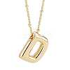 1pc Brass Chain with Alloy Letter Pendants Necklaces NJEW-LP0001-41D-G-1