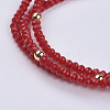 Glass Multi-strand Bracelets BJEW-I237-01F-2