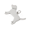 Non-Tarnish 304 Stainless Steel Pendants STAS-E205-09P-5