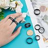 16pcs 8 Style Stainless Steel Grooved Finger Ring Settings RJEW-UN0001-29-3