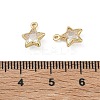 Brass Pave Clear Cubic Zirconia Charms CU-CBAD360-03G-03-3