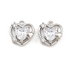 Brass Pave Clear Cubic Zirconia Charms CU-CBA8124-01B-P-1