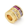 Brass Micro Pave Cubic Zirconia Beads KK-G526-16G-2