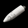 Natural Howlite Pointed Pendants G-F820-12A-2