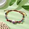 Adjustable Lanmpword Evil Eye Braided Bead Bracelet BJEW-JB11059-04-2