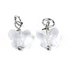 Faceted Transparent Glass Charms GLAA-T024-06M-4