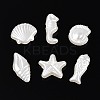Ocean Theme ABS Plastic Imitation Pearl Beads OACR-T030-16M-2