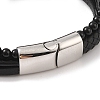 Braided Microfiber Leather Multi-strand Bracelets LS-BJEW-B096-06H-3