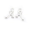 Silver Color Plated Alloy Letter Pendants PALLOY-J718-01S-3
