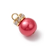 12Pcs Glass Pearl Charms PALLOY-TA00294-4