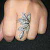 Brass Micro Pave Clear Cubic Zirconia Finger Rings FS-WG77E03-04-1