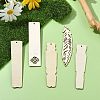 50Pcs 5 Styles Wood Blank Boards for Bookmark Making WOOD-CJ0002-25-5