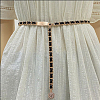 1Pc Black PU Leather & Alloy Twisted Waist Body Chains for Woman DIY-CL0001-10-7
