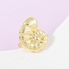 Ocean Theme Brass Cuff Rings RJEW-C135-01G-08-1