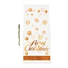 50Pcs Merry Christmas Snowflake Printed Transparent OPP Cellophane Packaging Bags with Wire Twist Ties LS-ABAG-C013-03-3