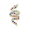 Snake Shape Alloy Rhinestone Pendants PALLOY-Q030-01B-1