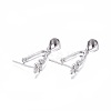 Anti-Tarnish Rhodium Plated 925 Sterling Silver Pendant Bails STER-L058-010P-1