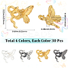 120Pcs 4 Colors Alloy Beads FIND-SC0017-96-2
