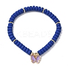 Butterfly Alloy Enamel Charm Bracelet for Teen Girl Women BJEW-JB06917-2