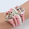 Imitation Leather Link Multi-strand Bracelets for Women Men WG5E2D4-04-1