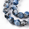 Dyed Natural Sesame Jasper Beads Strands G-T139-8mm-47I-3