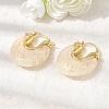 Brass Resin Hoop Earrings EJEW-P333-11C-G01-2