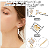 Beebeecraft 10Pcs Diamond Shape Brass Stud Earring Findings KK-BBC0012-63-2