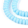 Opaque Spray Painted Glass Beads GLAA-ZX008-6mm-18J-3