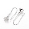 Brass Earring Hooks KK-L134-04-2