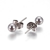 Tarnish Resistant 304 Stainless Steel Ball Stud Earrings LS-EJEW-F0061-06E-P-1