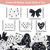 72Pcs 18 Styles Polka Dot Themed Opaque Resin Cabochons CRES-SP0001-14-2