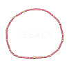 Minimalist Glass Seed Beads & Brass Beads Stretch Bracelets for Women BC0195-7-1