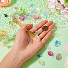 100Pcs 20 Styles Two Tone Transparent Spray Painted Glass Pendants GLAA-TA0002-07-7